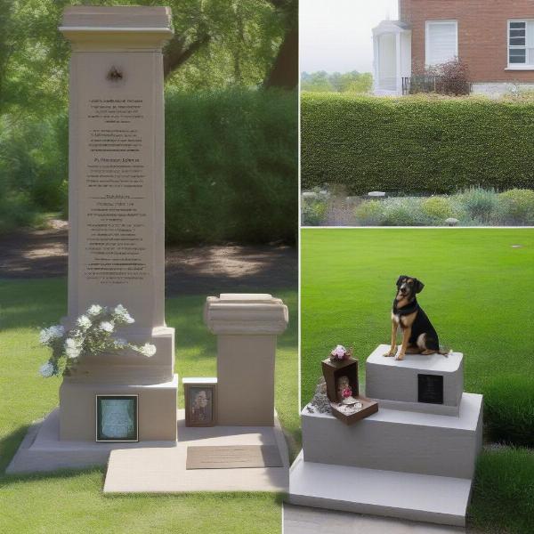 Placement of dog remembrance plaques