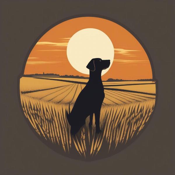 Vintage hunting dog logo