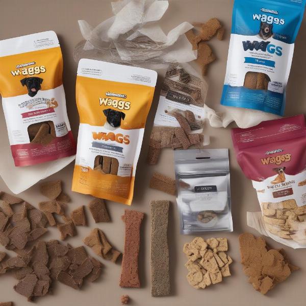 Various types of Waggs dog treats