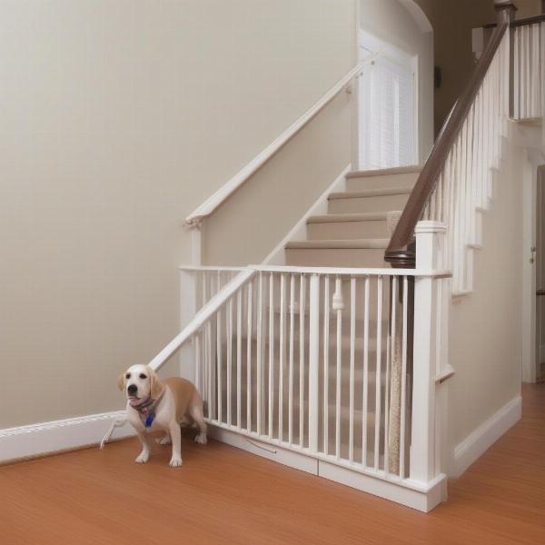 Wall Mounted Dog Barrier for Stairs