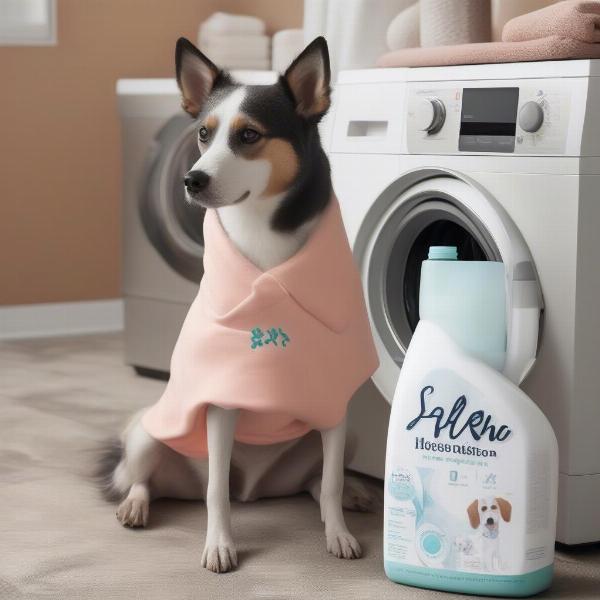 Washing a personalized dog sweatshirt