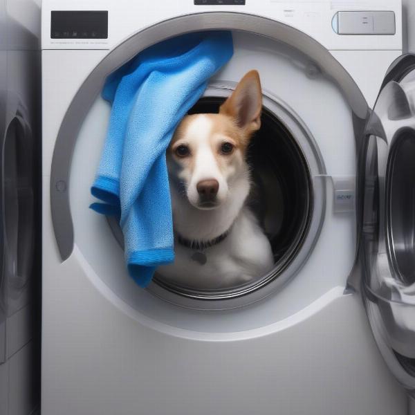 Washing a dog t-shirt