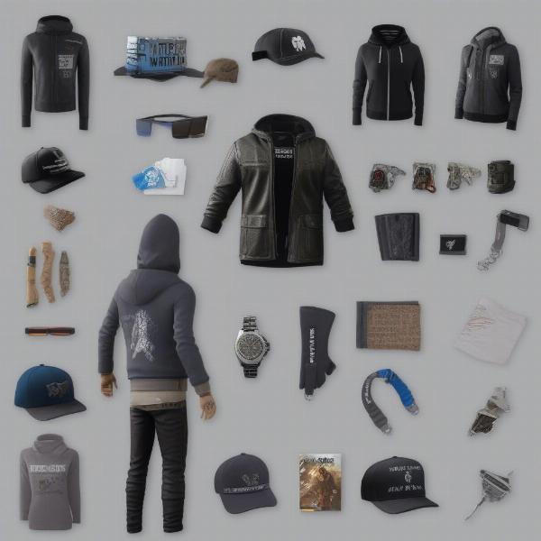 Collection of Watch Dogs Merchandise