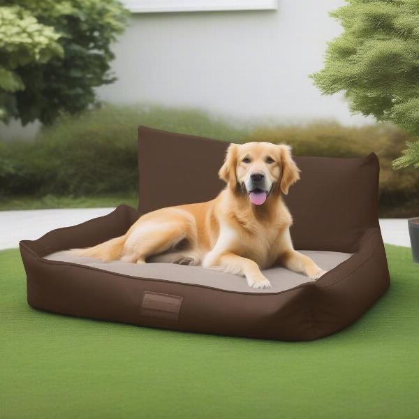 Waterproof dog bed for outdoor use