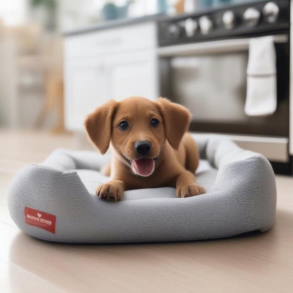 Waterproof and easy-to-clean flat dog bed suitable for puppies