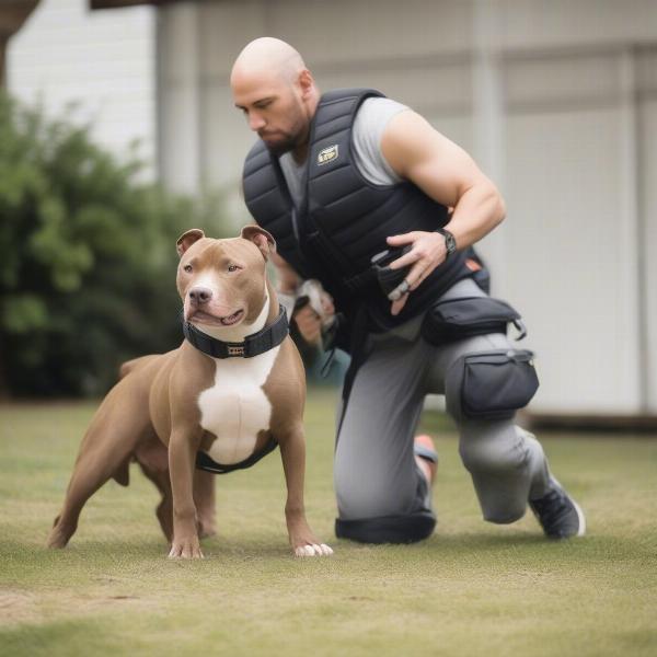 Pitbull Training with a Weighted Vest