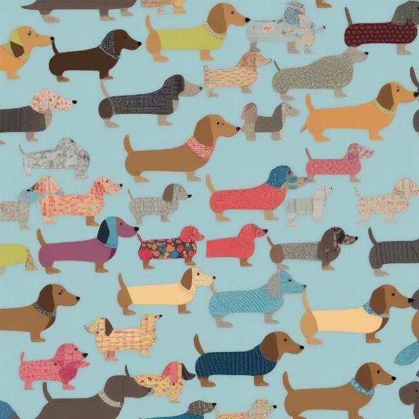 Weiner dog fabric craft projects