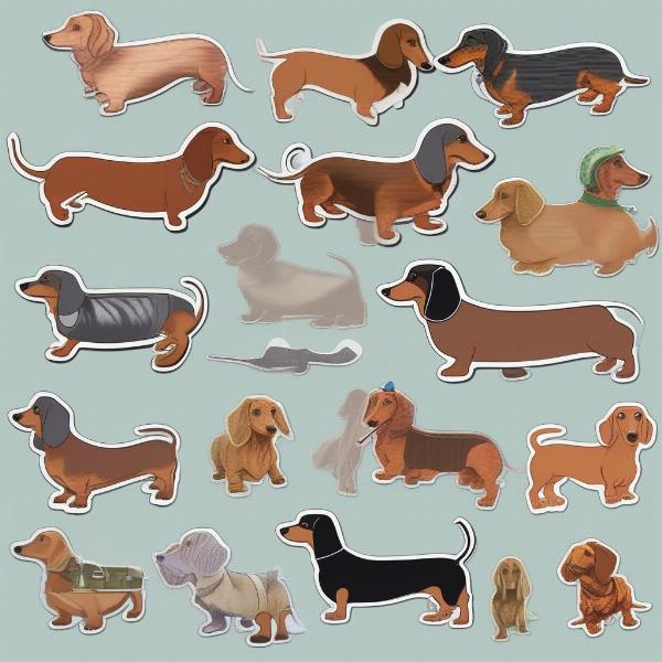 Dachshund Sticker Variety