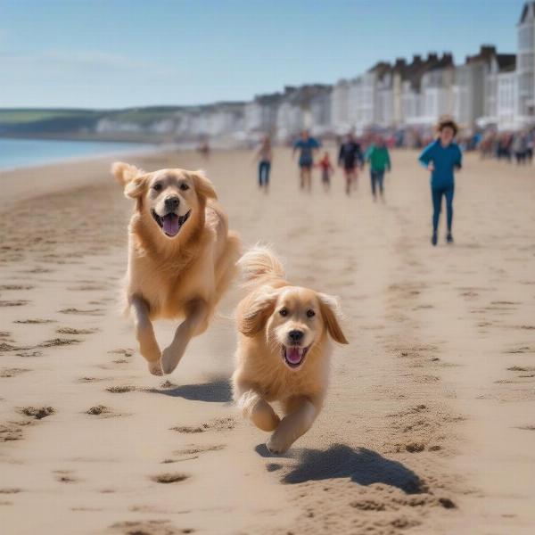 Dog-friendly beach walk in Weymouth