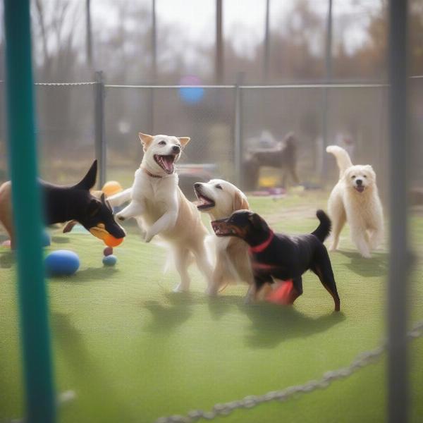 Dog Playtime at Wisconsin Dells Boarding Facility