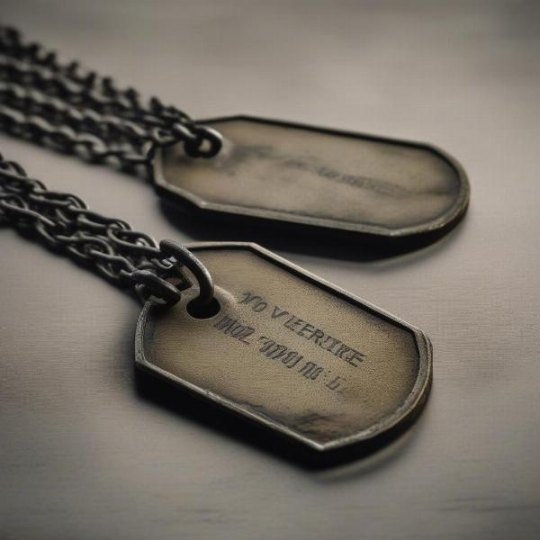 Close up of Wolverine's dog tags in the movie.