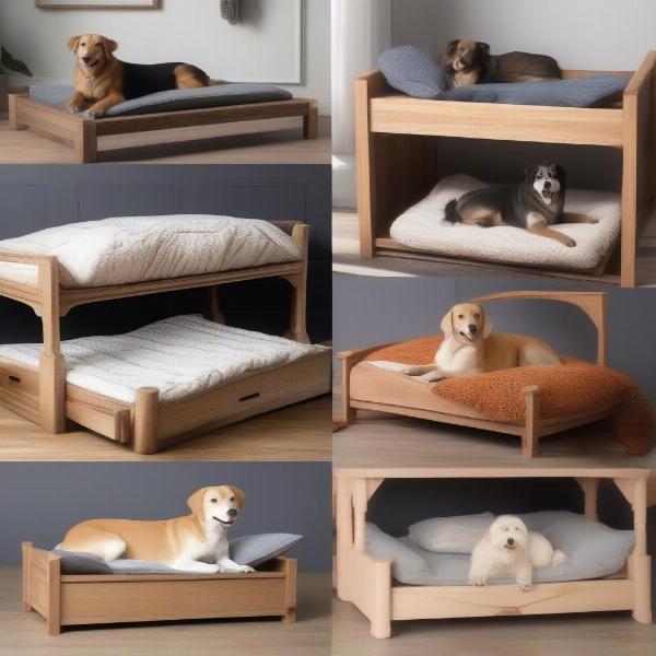 Various Wooden Dog Bed Frame Styles