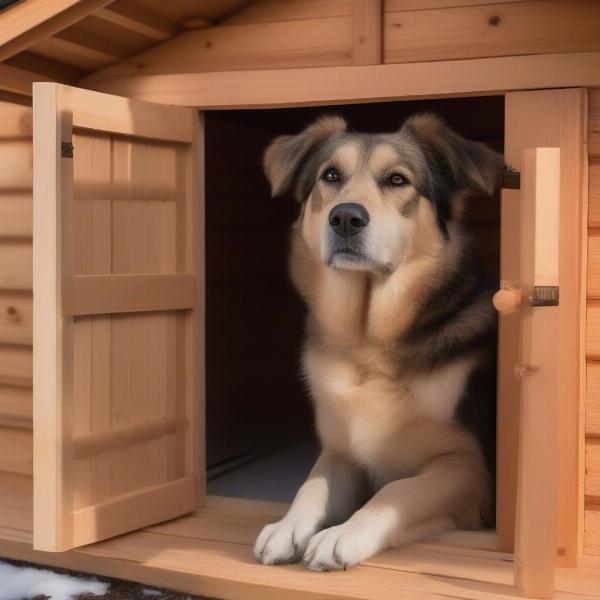 Insulated Wooden Dog House