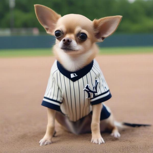 Yankees dog jersey for small dog