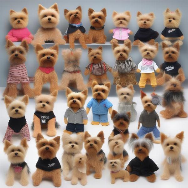 Various Yorkie Stuffed Dogs