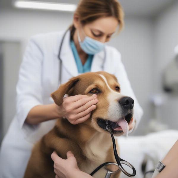 Zidaho Dog Receiving Veterinary Care