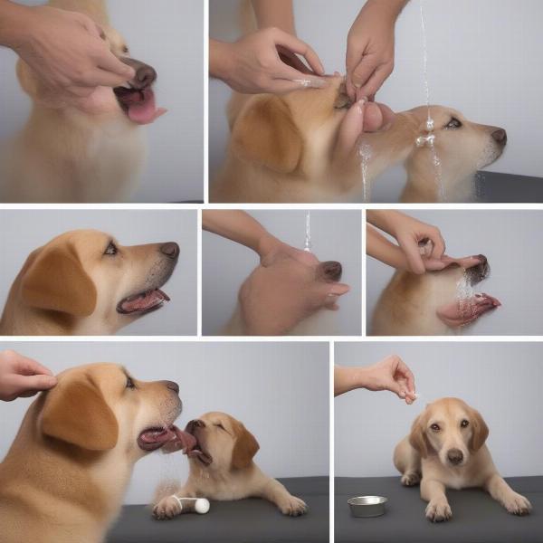 Administering Eye Drops to a Dog