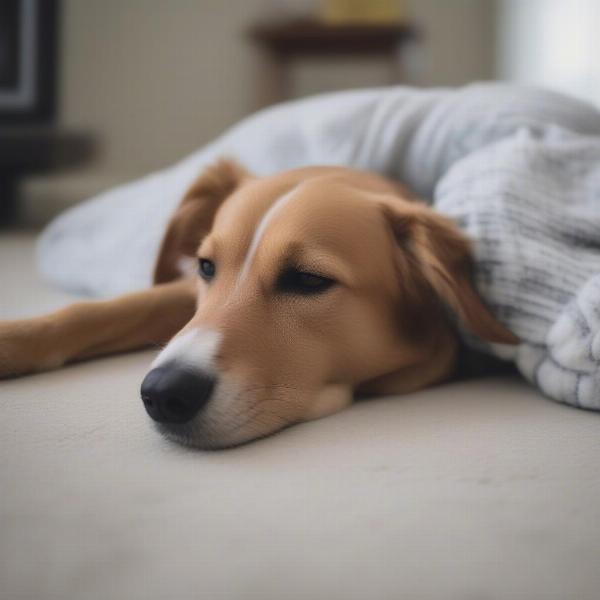 Adopted Dog Settling In New Home