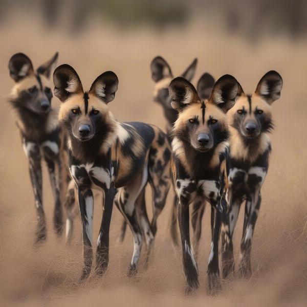 African Wild Dog Pack