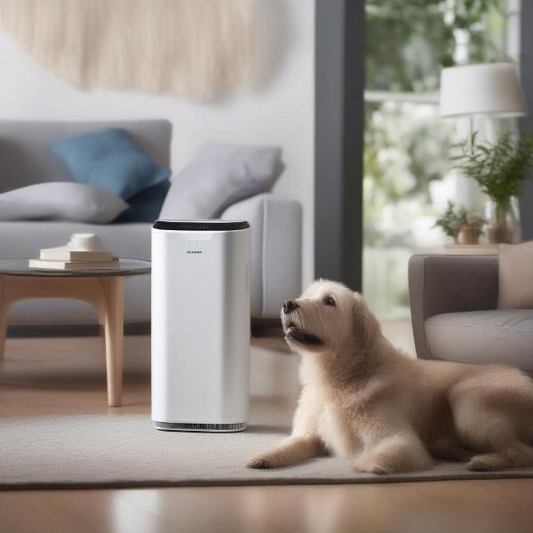 Air Purifier in a Home with a Dog