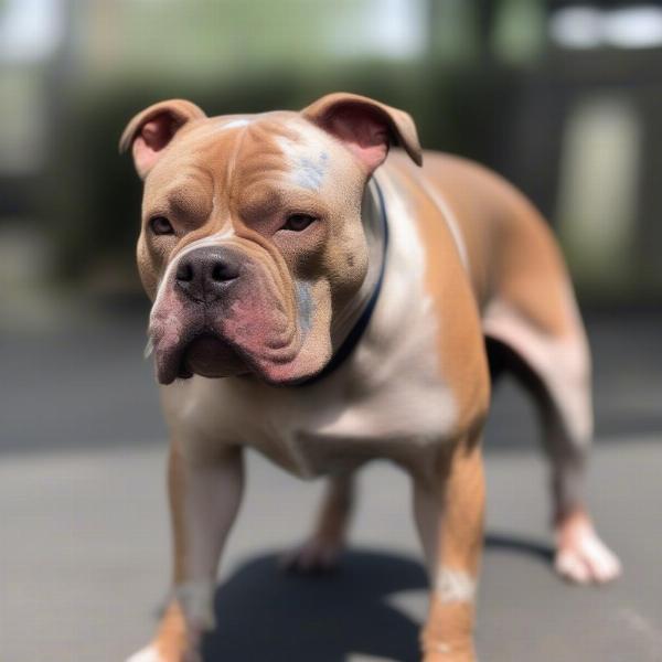 American Bully Dog with Skin Infection