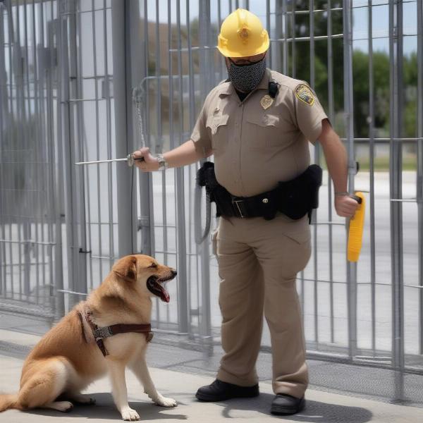 Animal Control Seizing an Aggressive Dog