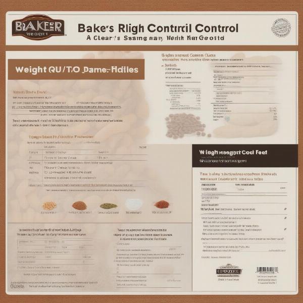 Baker's Weight Control Dog Food Packaging