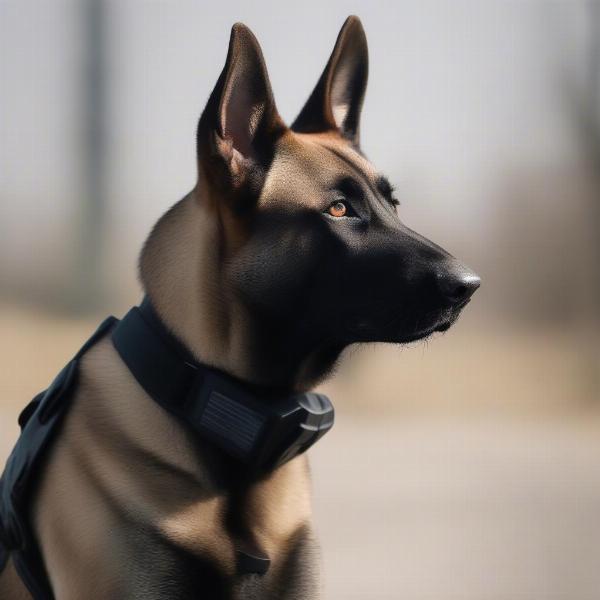 Belgian Malinois Police Dog on Duty