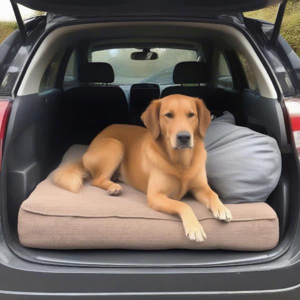 Benefits of using a dog boot bed for car travel.