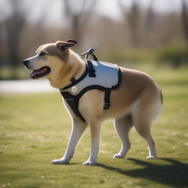 Blind Dog with Halo Harness Benefits