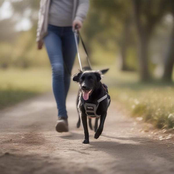 Walking a Blind Dog Safely with a Harness