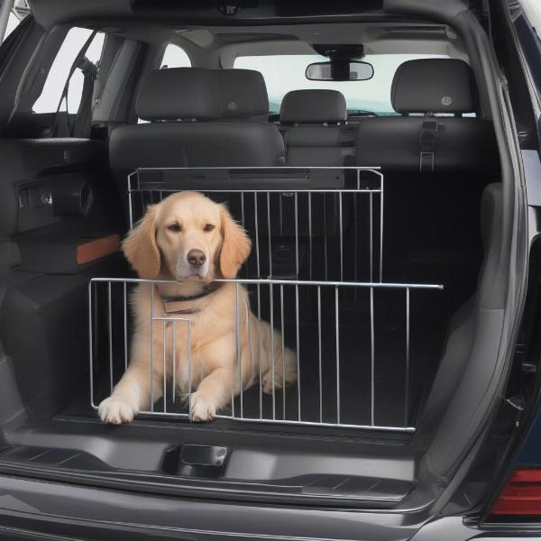 Dog Traveling Safely in a BMW X3