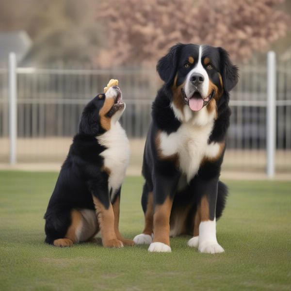 Bowie Bernese Mountain Dog training