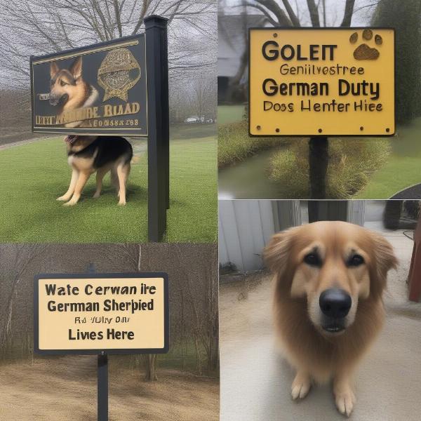 Breed-specific dog on property signs