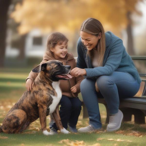 Brindle Dog in a Loving Home