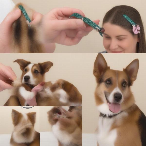 How to safely attach a dog hair barrette