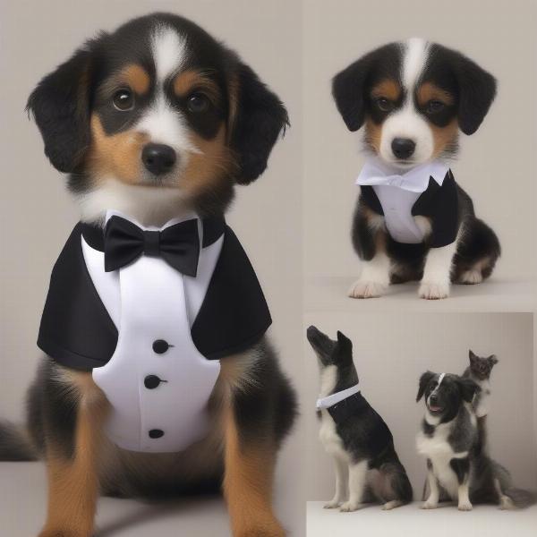 How to put on a dog tuxedo