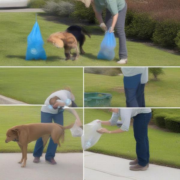 Proper disposal of dog poop bags