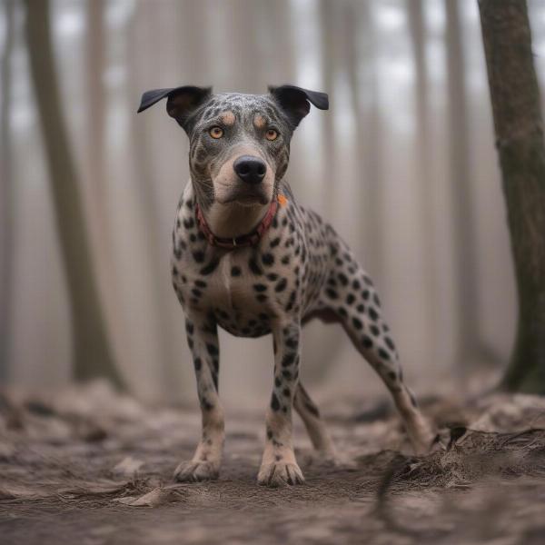 Catahoula Leopard Dog Hunting Wild Boar