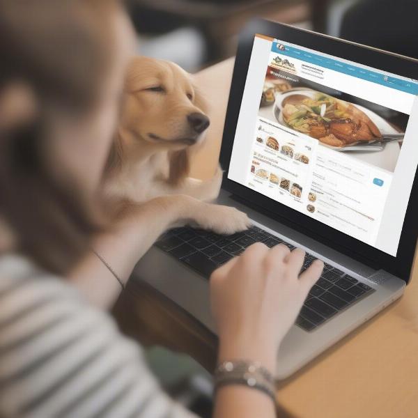 Searching online for dog-friendly restaurants in Halifax