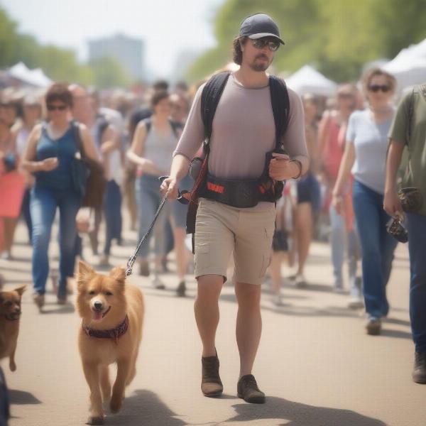 Navigating crowds at Chicago Hot Dog Festival