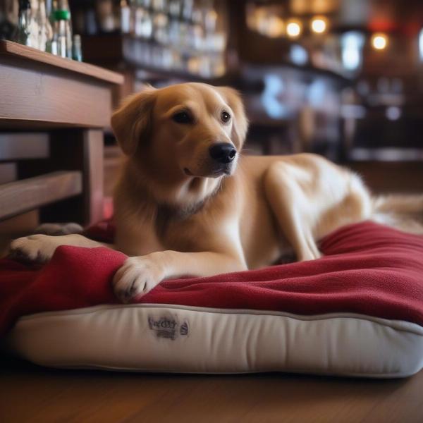 Dog Relaxing in a Pub