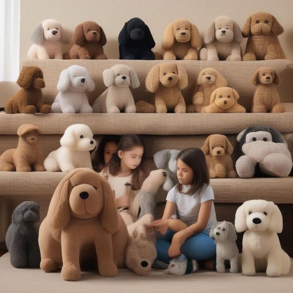 Choosing a large stuffed dog