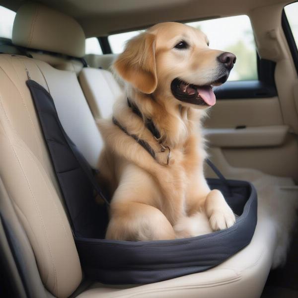 Choosing a car seat for a large dog