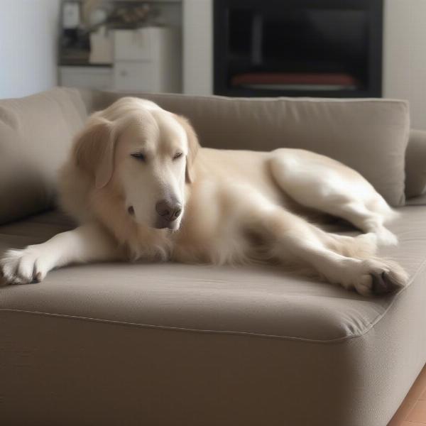 Choosing the right size couch for a large dog