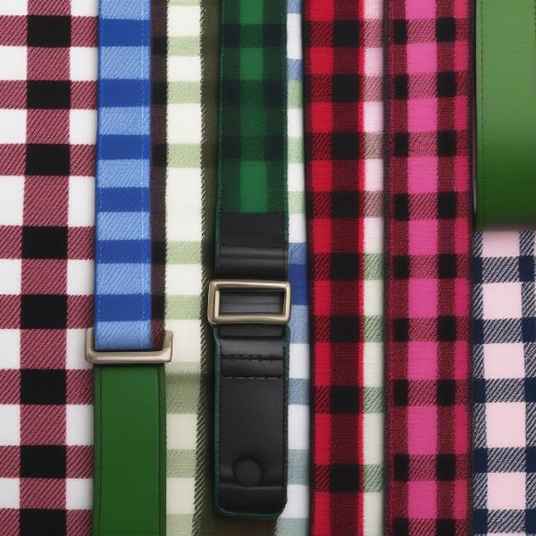 Choosing the color and style for a plaid dog collar