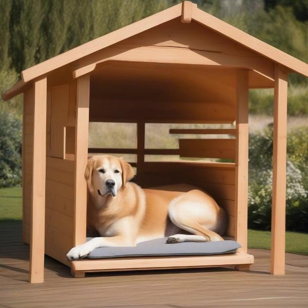 Choosing a dog house for large breeds