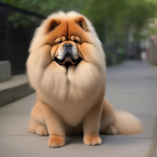 Chow Chow Groomed Like Foo Dog