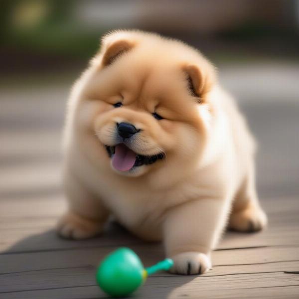 Chow Chow Puppy Playing