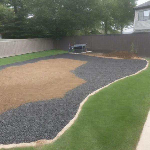 Preparing the ground for artificial grass